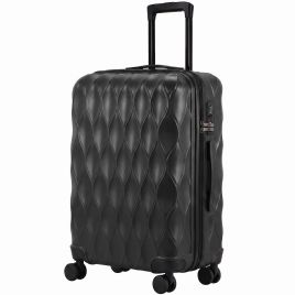 CLAYRIDGE Set of 2 ABS Suitcases, 12 and 20 Inches, with TSA Lock - Black