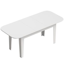 BLYFORD Extendable Oval Dining Table for 46 - White
