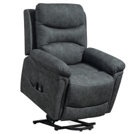 COVEFORD Electric Riser Recliner Chair with Massage and Heat - Grey