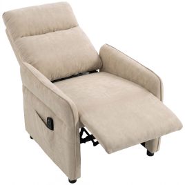 BRIARBRIDGE Push-Back Recliner Chair with Massage and Heat - Beige