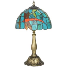 ANCHORTON Tiffany Stained Glass Table Lamp - Green