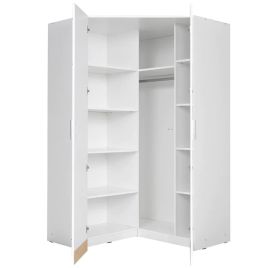 MANISTA 2 Door Corner Wardrobe White - 117cm