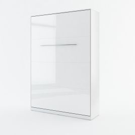 ArtNest Classic Concept Vertical Wall Bed 140cm - White Gloss
