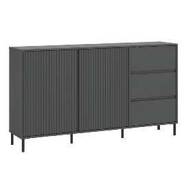 AURELITH 2 Doors Sideboard with 3 Drawers - Grey