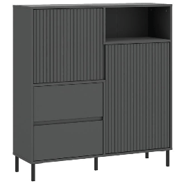 AURELITH 2 Doors Sideboard with 2 Drawers - Grey
