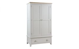 RUHA 2 Door Wardrobe with 1 Drawer Grey - 97cm