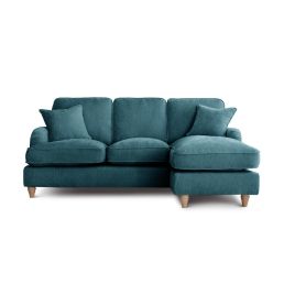 Corner Sofa - COCOON Fabric 3 Seater Left Hand Facing - Emerald