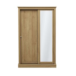 DARTFORD 2 Door Mirrored Sliding Wardrobe Oak - 113.8cm