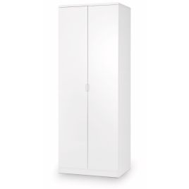 MONTROSE 2 Door Wardrobe White High Gloss - 74cm