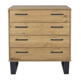 Oak Finish Chest of Drawers - TEWKESBURY Medium Chest  4 Drawers