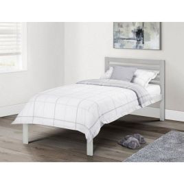 Slocum Modern Style Single Bed - Light Grey