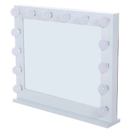Metal Round Lighted Makeup Mirror for Tabletop