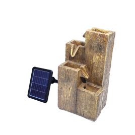 Freestanding Garden Falls Fountain Rockery Decor Solar Powered