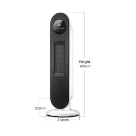 2ft H White Digital PTC Ceramic Heater With Remote Control
