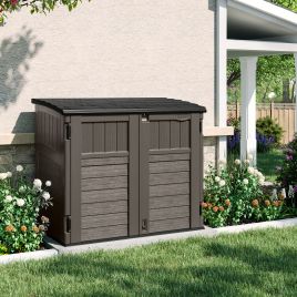 LORNVALE Stow Away Garden Storage Store - Stone Grey