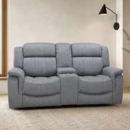 JACKSON Electric Recliner 2 Seater Sofa - Grey