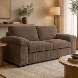 CORDURA Jumbo Cord Fullback 2 Seater Sofa - Coffee