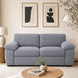 CORDURA Boucle Fabric 2 Seater Fullback Sofa - Grey