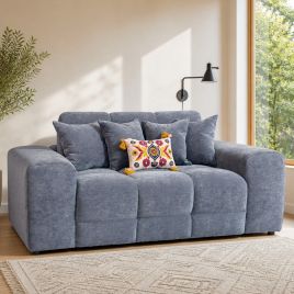 STACIE Fabric 2 Seater Sofa - Grey