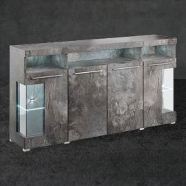 Nomadic Nouveau Sideboard with 4 Doors in Schiefer - 182cm