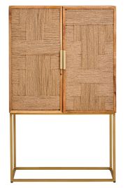SELVARIS 2 Door Paper Rope Sideboard - Medium Oak
