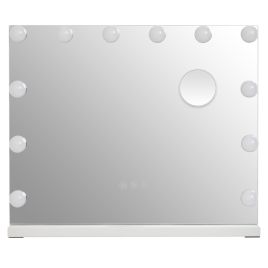 ARVORIA Illuminated LED Free Standing Vanity Mirror - Clear