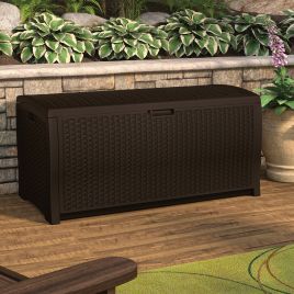 REXHALL Garden Storage Box 375L - Java Brown