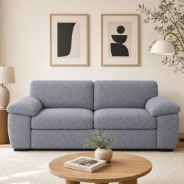 CORDURA Boucle Fabric 3 Seater Fullback Sofa - Grey
