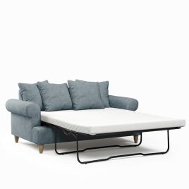 2 Seater Sofa Bed - LUXE Fabric - Blue