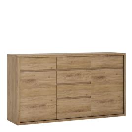 SHAWINIGAN 2 Door with 5 Drawers Extra Large-sized Sideboard - Oak