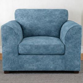 LORVANI Fabric Armchair - Sky Blue