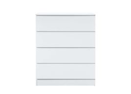 OPAL White Chest of Drawers - Medium-sized, 4 Drawers