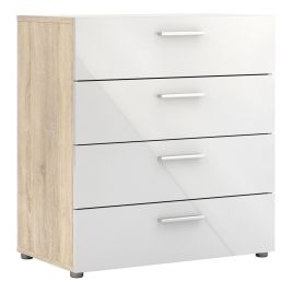 Oak Finish Chest of Drawers - PEMBROKE II Medium Chest  4 Drawers