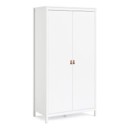 BURNLEY 2 Door Kids Wardrobe White - 102.1cm