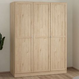 MANFRED 3 Door Wardrobe Light Oak - 147cm