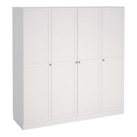 MANFRED 4 Door Wardrobe White - 195.5cm