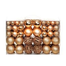 Briet 100 Piece Christmas Ball Set 3 4 6cm Rose Gold