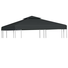 Gazebo Cover Canopy Replacement 310 g / m2 Dark Grey 3 x 3 m