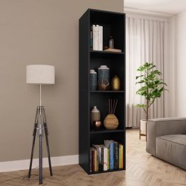 Book Cabinet/TV Cabinet Black 36x30x143 cm Chipboard