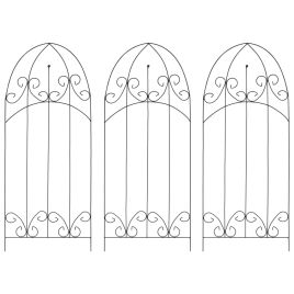 Plant Climbing Racks 3 pcs Black 40x100 cm Iron
