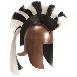 LARP Greek Warrior Helmet Replica - Antique Copper Steel Halloween Costume Prop