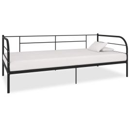 Daybed Frame Black Metal 90x200 cm