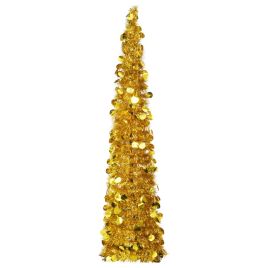 HIVORA Pop-up Artificial Christmas Tree Gold 150 cm PET