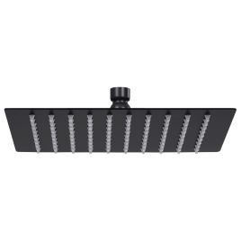Rain Shower Head Stainless Steel 20x20cm Square Black