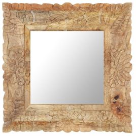 Mirror 50x50 cm Solid Mango Wood