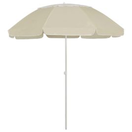 Beach Umbrella Sand Yellow 300 cm
