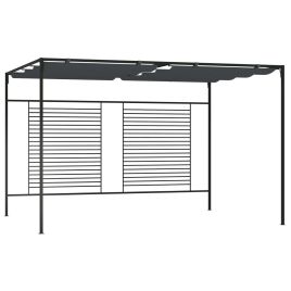 Gazebo with Retractable Roof 4x3x2.3 m Anthracite 180 g/mÂ²