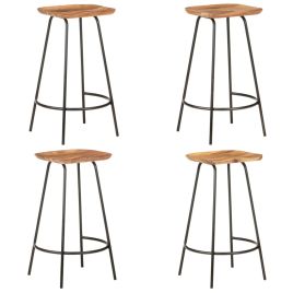 Bar Stools 4 pcs Solid Acacia Wood