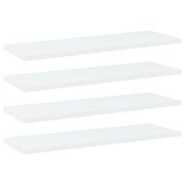 Bookshelf Boards 4 pcs White 60x20x1.5 cm Engineered Wood