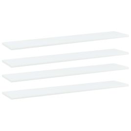 Bookshelf Boards 4 pcs White 100x20x1.5 cm Engineered Wood